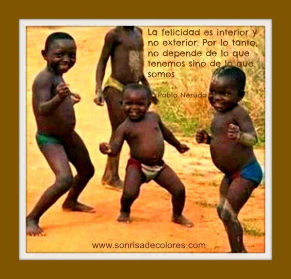 La felicidad es interior y no exterior. Por lo tanto, no depende de lo que tenemos sino de lo que somos.