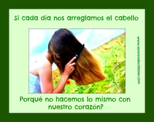 Si cada día nos arreglamos el cabello. Por qué no hacemos lo mismo con nuestro corazón?
