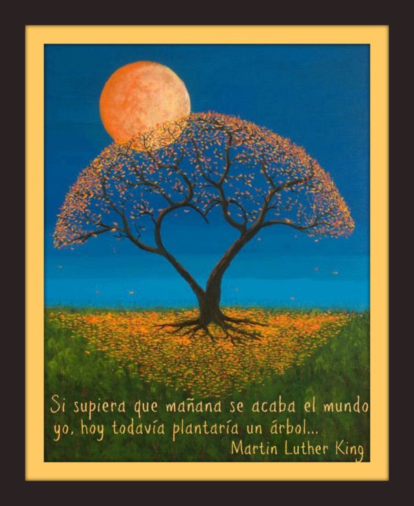 Si supiera que mañana se acaba el mundo yo, hoy todavía plantaría un árbol.