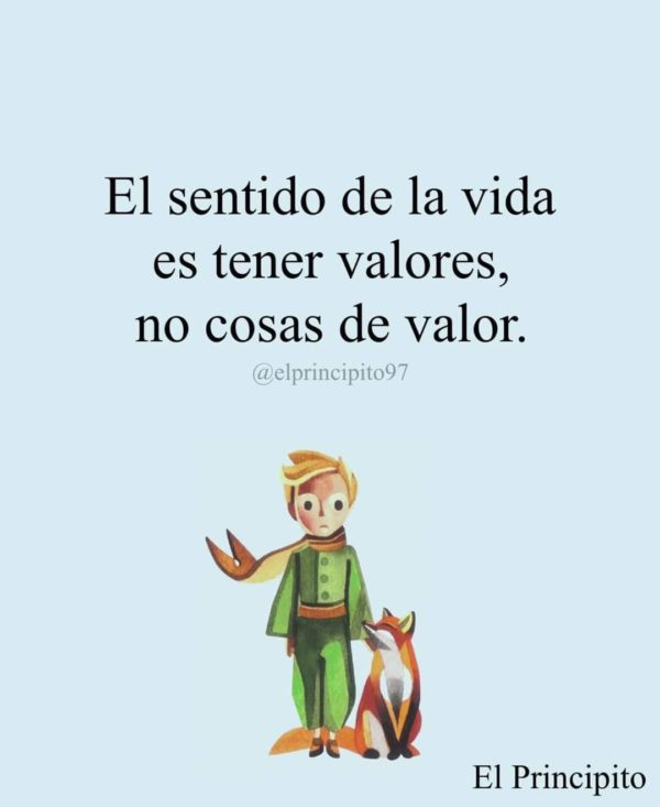 El sentido de la vida es tener valores